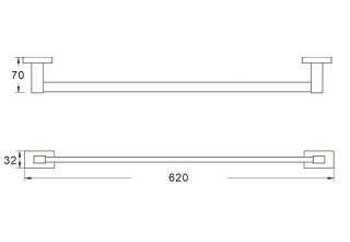Полотенцедержатель Shevanik SG5617G золотой сатин