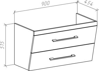 Тумба под раковину Bellezza Берта 90см красный 00000007106