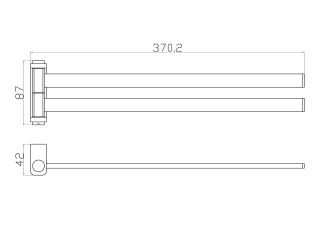 Вешалка для полотенец Wonzon & Woghand Eclipse WW-9131-BL чёрный