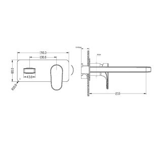 Встраиваемый смеситель для раковины Boheme Spectre 455-MG золото матовое
