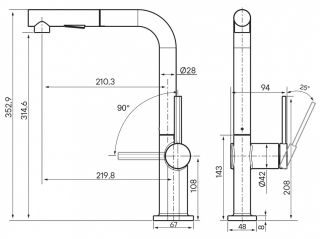 Смеситель для кухни Paulmark Neo Ne214419-G золото