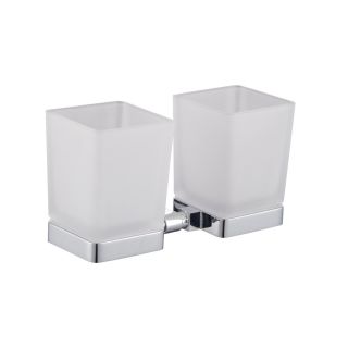 Два стакана для зубных щеток с держателем Wonzon & Woghand Still WW-6628 хром