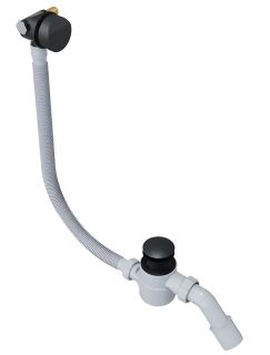 Слив-перелив для ванны Excellent Hover ARIN.3410BL с наполнением 60/80/100 см чёрный матовый