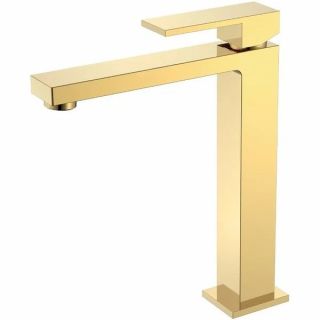 Смеситель для раковины Boheme Qubic 472-G золото