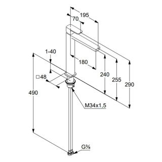 Смеситель для раковины Kludi Renon 42298N575 брашированный никель