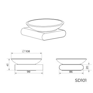 Мыльница Knotlor SD101BL, черный