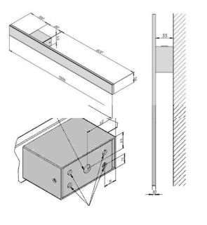 Электрический полотенцесушитель Broner Scompartimento SM.007.100.0000.RAL 9005M 100 см с кнопкой чёрный матовый