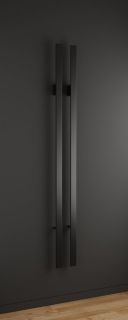 Электрический полотенцесушитель Broner Scompartimento SM.007.170.0000.RAL 9005M 170 см с кнопкой чёрный матовый