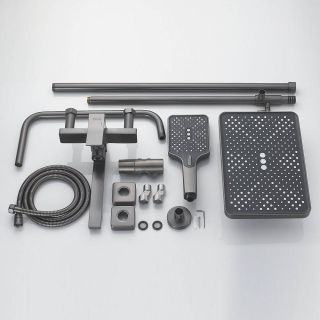 Душевая стойка Shevanik S6136T оружейная сталь