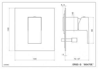 Встраиваемый смеситель для душа Kerama Marazzi Futura 66470EKM.01.093 чёрный матовый