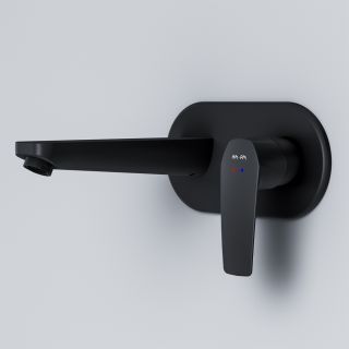 Встраиваемый смеситель для раковины Am.Pm Gem чёрный матовый F90A72222