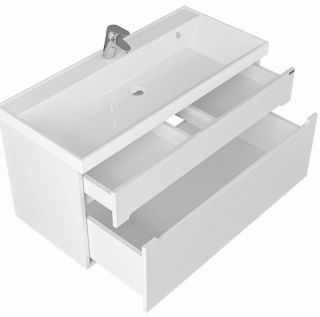 Тумба под раковину СанТа Лондон 224008л 100см белый