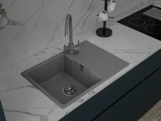 Мойка кухонная GranFest URBAN 668L темно-серый