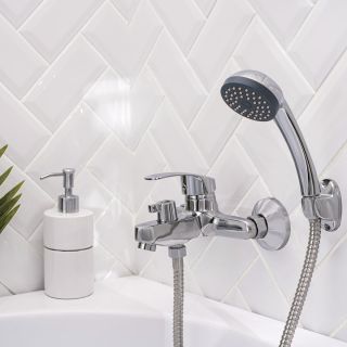 Смеситель для ванны с душем РМС SL85-009E хром