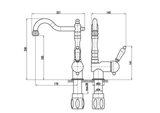 Смеситель для кухни Rav Slezak Labe L508.5/8 хром