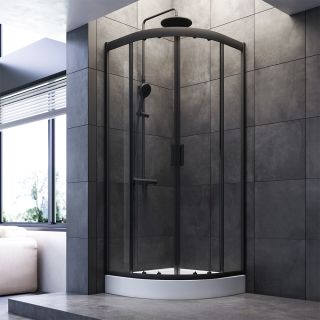 Душевой уголок Am.Pm Gem 80x80см чёрный матовый W90G-401-080BT