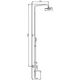 Душевая стойка Frap F2425 хром