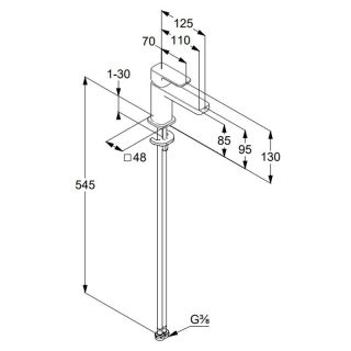 Смеситель для раковины Kludi Renon 42290N175 брашированная бронза