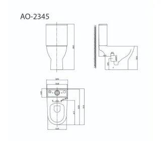 Унитаз напольный Triton-Pro Astro AO-2345 Щ0000058891 белый