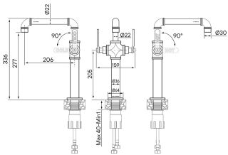 Смеситель для кухни Paulmark Loft Lo226006-G золото