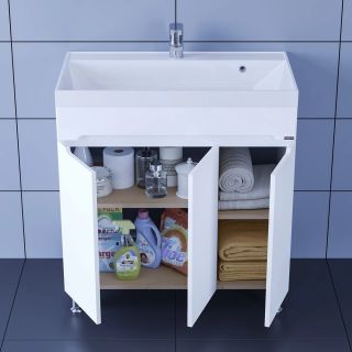 Тумба под раковину СанТа Лондон 224018 80см белый