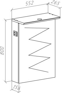 Зеркало-шкаф с подсветкой Bellezza Анкона 55см белый 00000006258