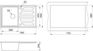 Мойка кухонная Granula GR-8002 пирит