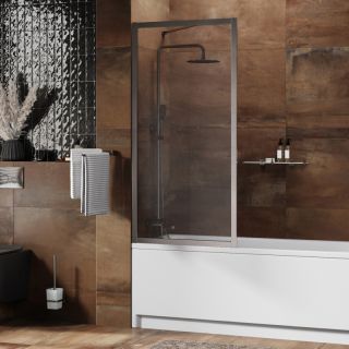 Шторка на ванну Wasserkraft Abens 20W01-80BN 80см никель