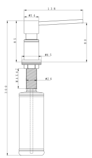 Дозатор Paulmark Kraft D003-418 чёрный металлик