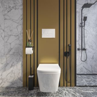 Клавиша смыва IDDIS On-X 001 ONX01W0i77 белый мрамор