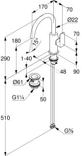 Смеситель для раковины Kludi Renon 420275375 белый матовый