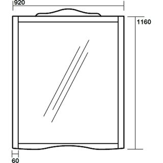 Зеркало Kerasan Waldorf 150 740501 с выключателем