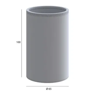 Стакан для зубных щёток Boheme Uno 10982-GM оружейная сталь