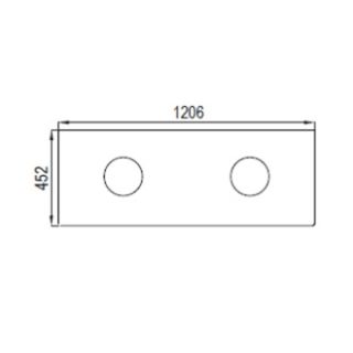 Столешница Акватон Брук 120см (60+60) 1A204605BC010