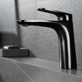 Смеситель для раковины Black&White Universe 8701B чёрный матовый