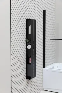 Полка Aquanet Магнум 326459 130 см чёрный матовый