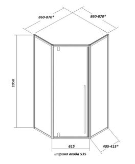 Душевой уголок Cerutti SPA C3AB 90x90см чёрный