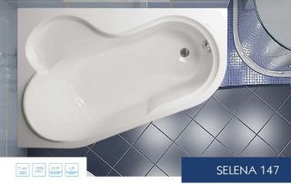 Акриловая ванна VagnerPlast Selena VPBA141SEL3LE-04 левая 147x100см белый