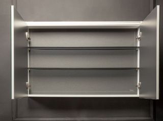 Зеркальный шкаф Armadi Art Vallessi 100см антрацит глянец 546-A glossy