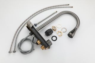 Многофункциональная кухонная мойка Savol S-SC002Q с водопадом 75см графит