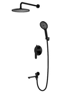 Душевой комплект Splenka S222.27.06 чёрный