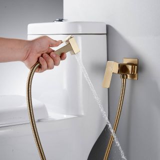 Гигиенический душ со смесителем Shevanik S127G золотой сатин