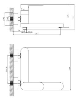 Смеситель для ванны Haiba HB61590 хром