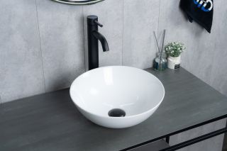 Раковина Gid 9081W 51243 накладная белая 36x36x14