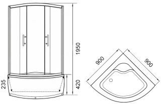 Зеркальный шкаф с подсветкой Sancos Hilton Z900 90см белый