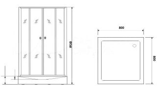 Душевой уголок Parly с поддоном 80x80см белый ZEQ8111
