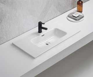 Раковина Gid 9090s 71158 встраиваемая сверху белая 91x46.5x17