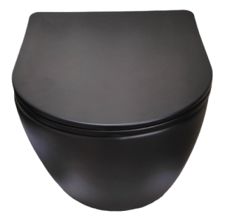 Подвесной унитаз Cerutti SPA Sella Aria MB CT9160 безободковый чёрный матовый