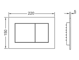 Клавиша смыва TECE TECEnow 9240418 никель металлик