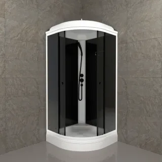 Душевая кабина Triton Грэй Щ0000067302 90x90 см профиль чёрный стекло тонированное